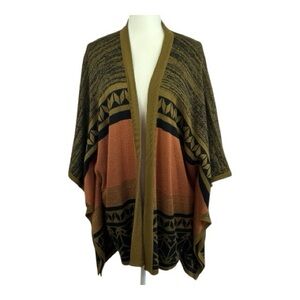 Gentle Fawn Multicolor Geometric Poncho